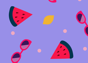 夏日清凉元素插画