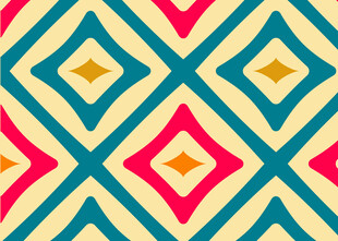 几何菱形多彩图案设计