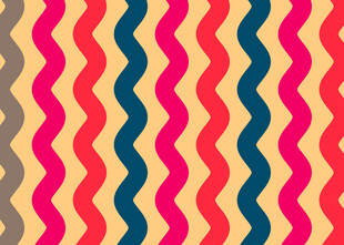彩色波浪条纹几何图案
