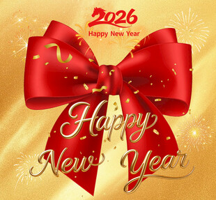2026蝴蝶结新年快乐