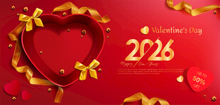 2026年心形背景