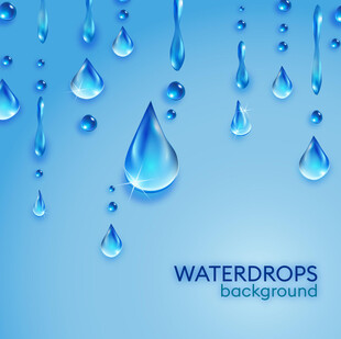 蓝色水滴背景图