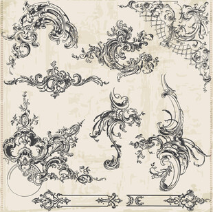 复古欧式花纹装饰图案