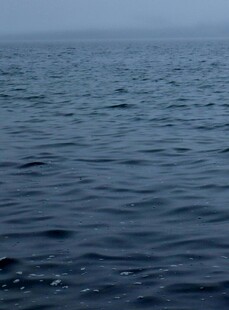 平静海面的蓝色波纹