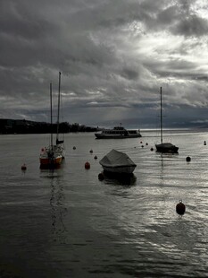 阴天下的宁静港湾