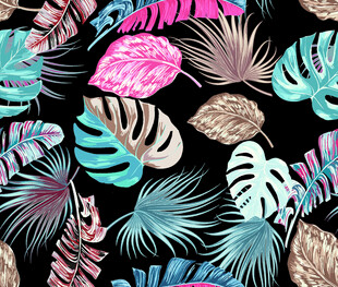 热带植物图案背景