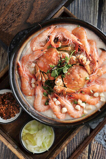 砂锅鲜虾粥