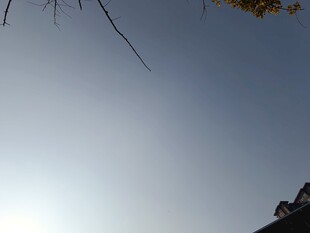 晴朗天空下的建筑一角