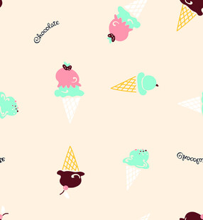 可爱冰淇淋图案背景