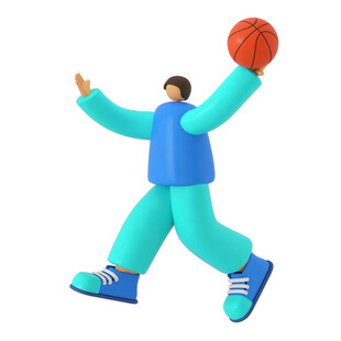 篮球运动员跃起投篮瞬间