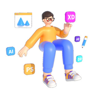 创意设计达人与软件元素