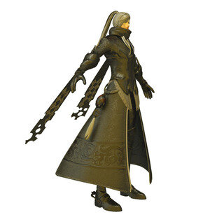 神秘长袍角色手持链状武器