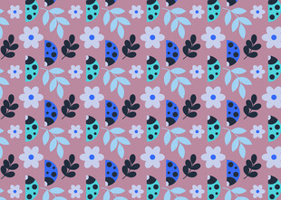 粉色花卉图案布料纹理