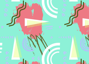 抽象几何花卉图案背景