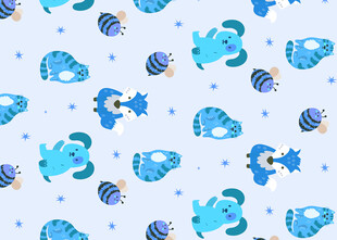 海洋主题可爱图案背景