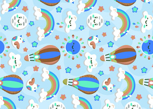 梦幻宇宙元素卡通图案