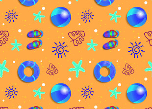 多彩抽象图案装饰背景图