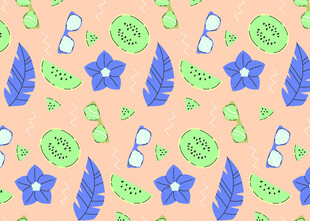 清新卡通风格图案背景