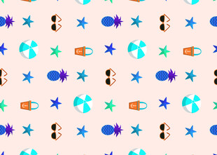 海洋元素图案背景