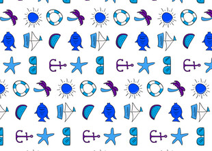 海洋元素图案设计