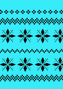 蓝底黑花纹样图案