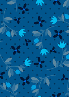 蓝色花卉图案背景纹理