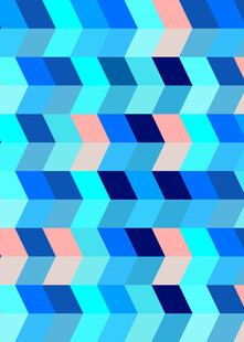 蓝粉几何箭头图案背景