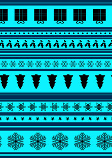 蓝底几何图案装饰元素