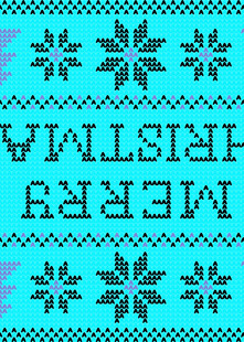 蓝底雪花针织图案纹理