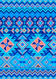 蓝色几何图案民族风纹理