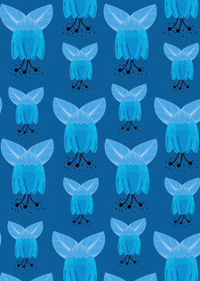 蓝色梦幻水母图案背景