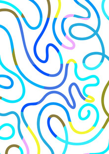 多彩曲线抽象图案背景