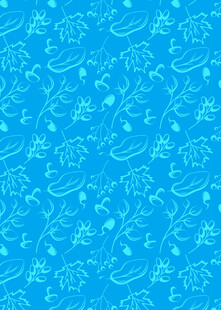 蓝色梦幻花纹背景图案