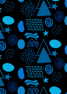 深蓝背景几何图案装饰画