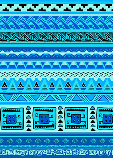 蓝色几何图案民族风纹理