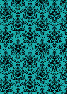 蓝绿色复古花纹图案背景