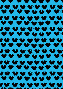 蓝色背景心形图案纹理