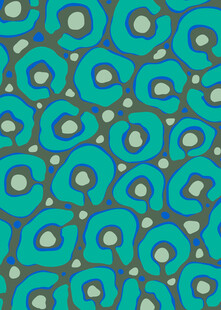 蓝绿色圆形图案纹理背景
