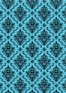 蓝黑几何花纹图案