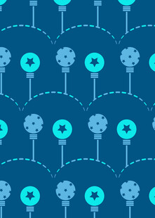 蓝色蒲公英图案背景