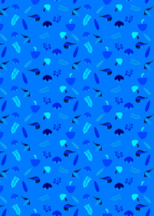 蓝色渐变叶片图案背景