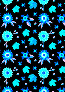 蓝色花卉图案背景纹理