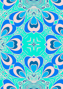 蓝粉渐变几何图案纹理