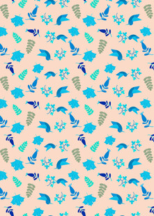 海洋生物图案背景纹理