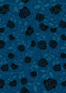 蓝色花卉图案背景纹理