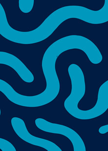 蓝底波浪形抽象图案