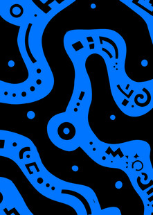 蓝色抽象波浪图案背景