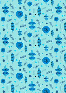 蓝色海洋元素无缝图案