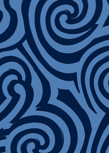 蓝色螺旋几何图案纹理
