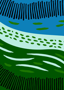 抽象风格的自然景观图案